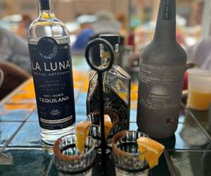 Mezcal with worm salt
